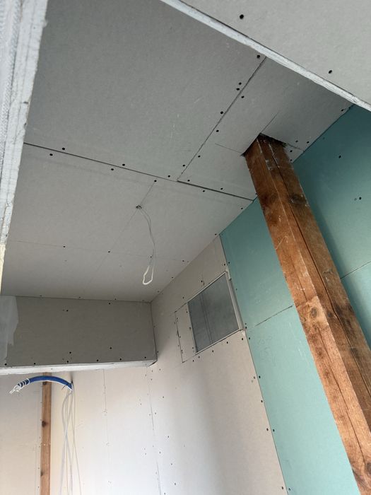 Монтаж на гипс картон , шпакловка и боя!