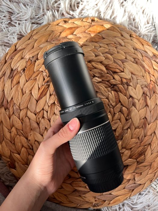 Canon EOS 80D + obiective 75–300mm & 85mm + Godox Blitz — stare bună