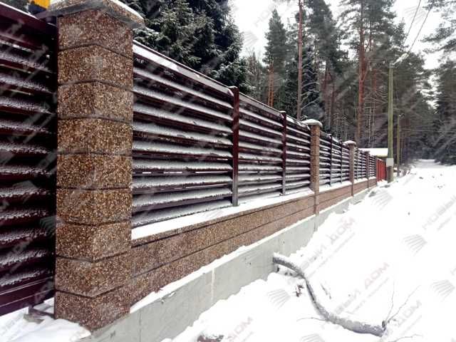 Забор жалюзи горизонтальный