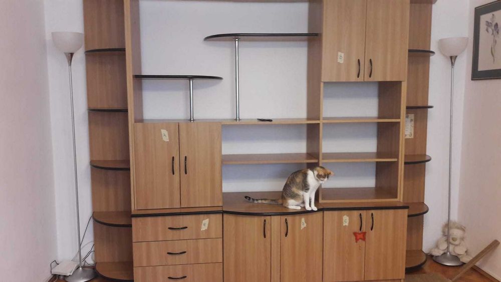 biblioteca moderna + comoda tv led