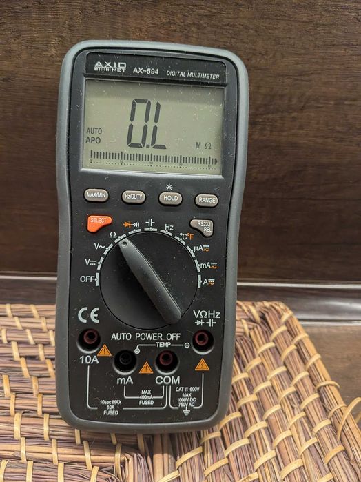 Цифров мултиметър AXIOMET AX-594 – НОВ, USB, LCD, пълен комплект