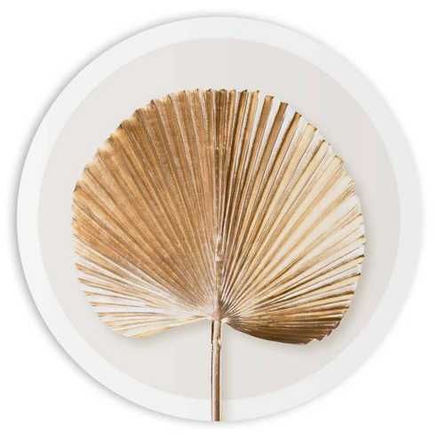 Tablou perete rotund Golden Palm Art, 50 cm