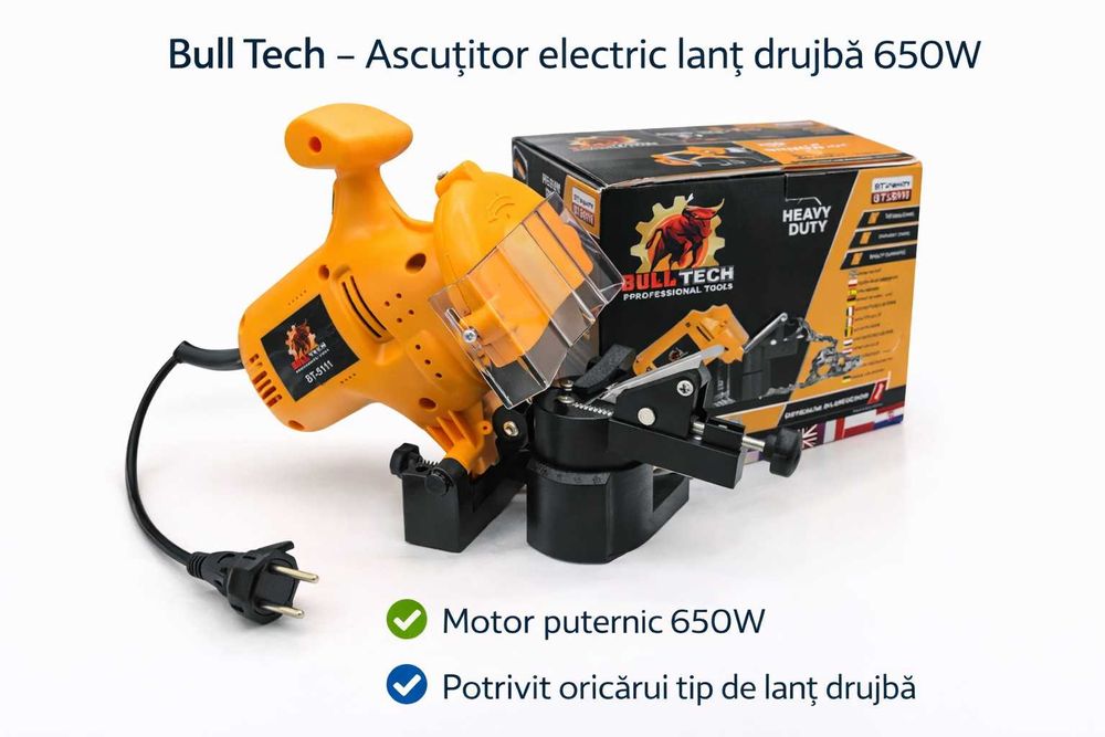 Ascutitor lant electric 650W reglabil profesional