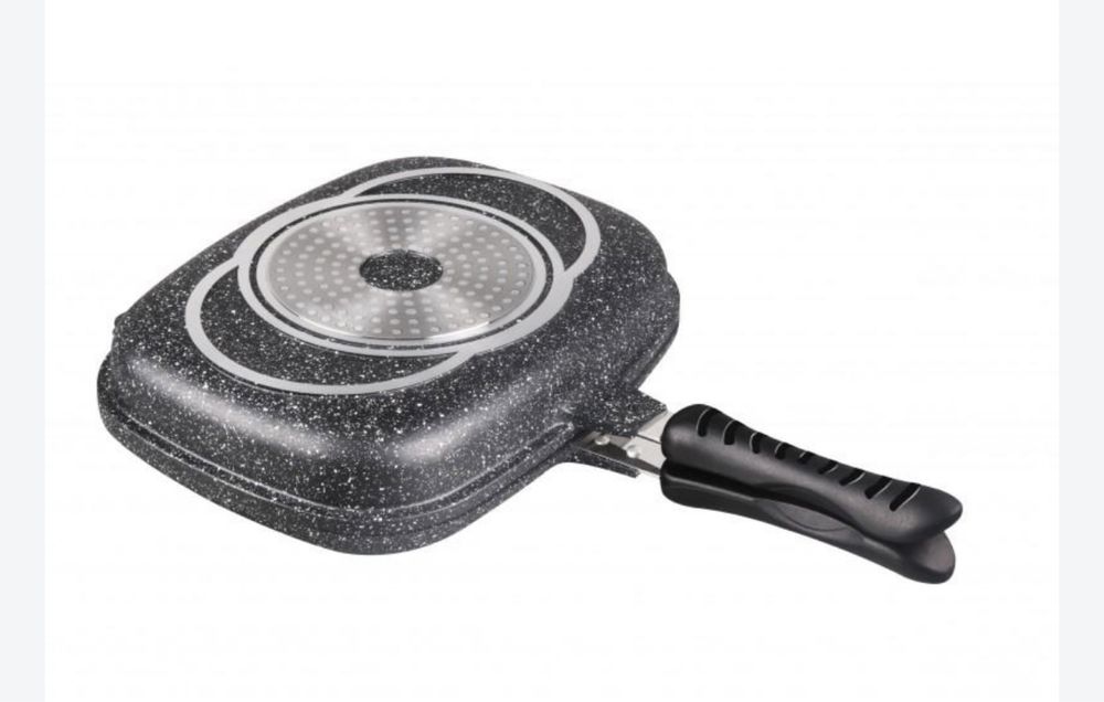 Tigaie Dubletta ,o parte plata si una grill