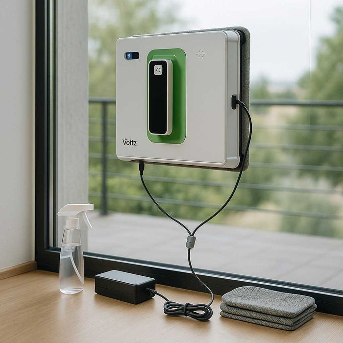 Робот за почистване на прозорци Voltz,72W,всумак. мощност-2500Ра,Wi-Fi