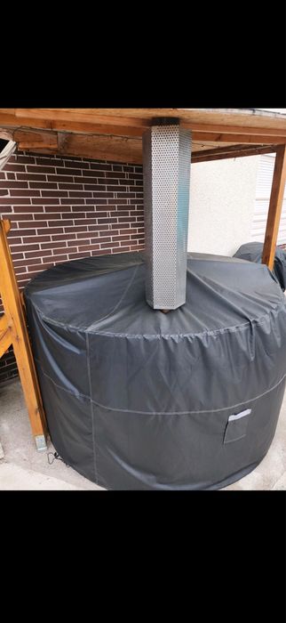 Ciubar lemn cu soba Inox 180cm