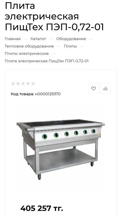 Промышленные электрические плиты
