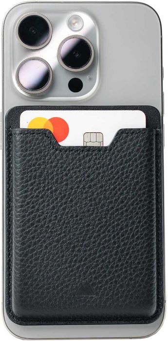 Mous MagSafe магнитен портфейл за мобилен телефон, MagSafe– черна кожа