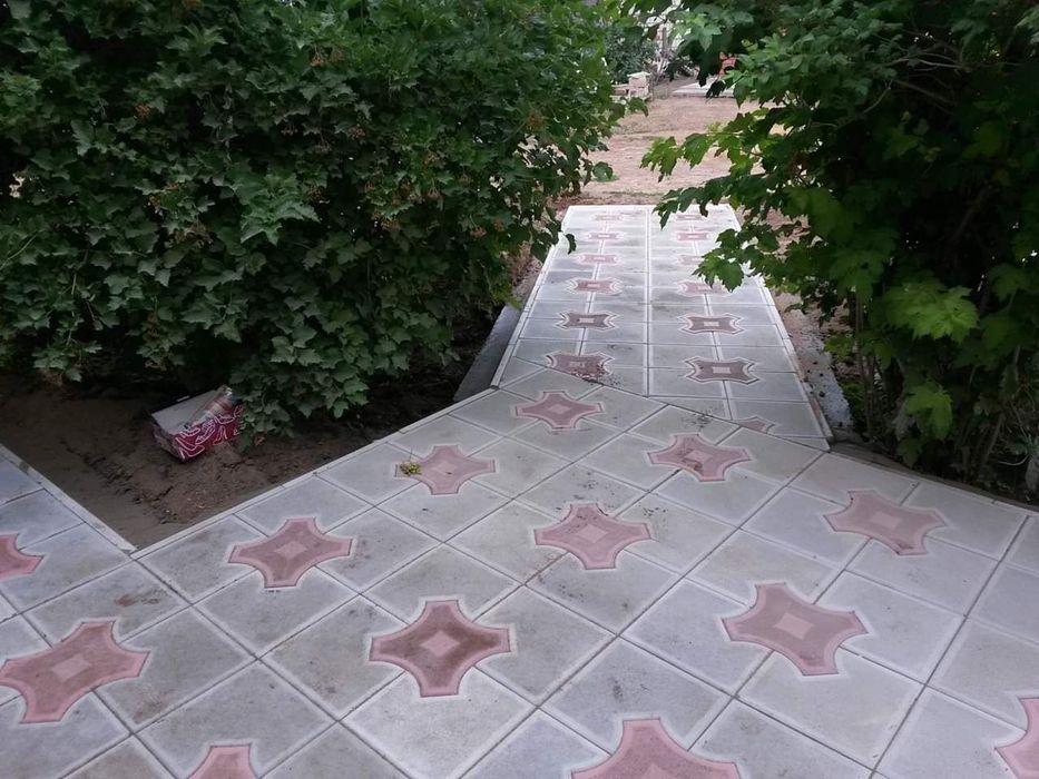 Укладка брусчатки, установка бардюр, брусчатка, бардюр, поребрика ...