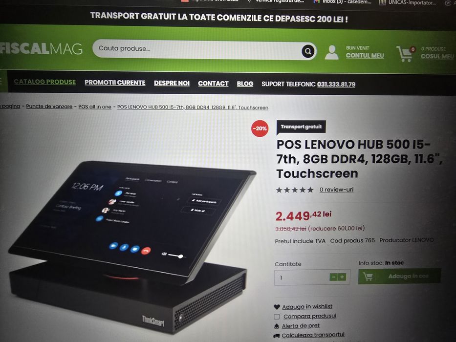 POS All in one lenovo touch i5 11.6 inch