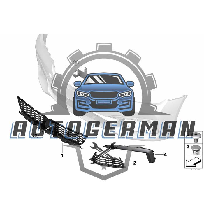 Централнa решетка за предна броня на BMW 7 серия G11 G12 M пакет БМВ