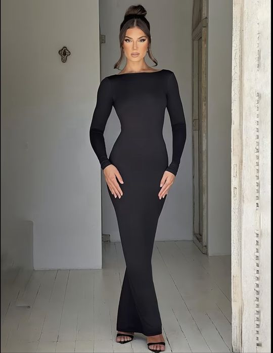 Черное вечернее платье