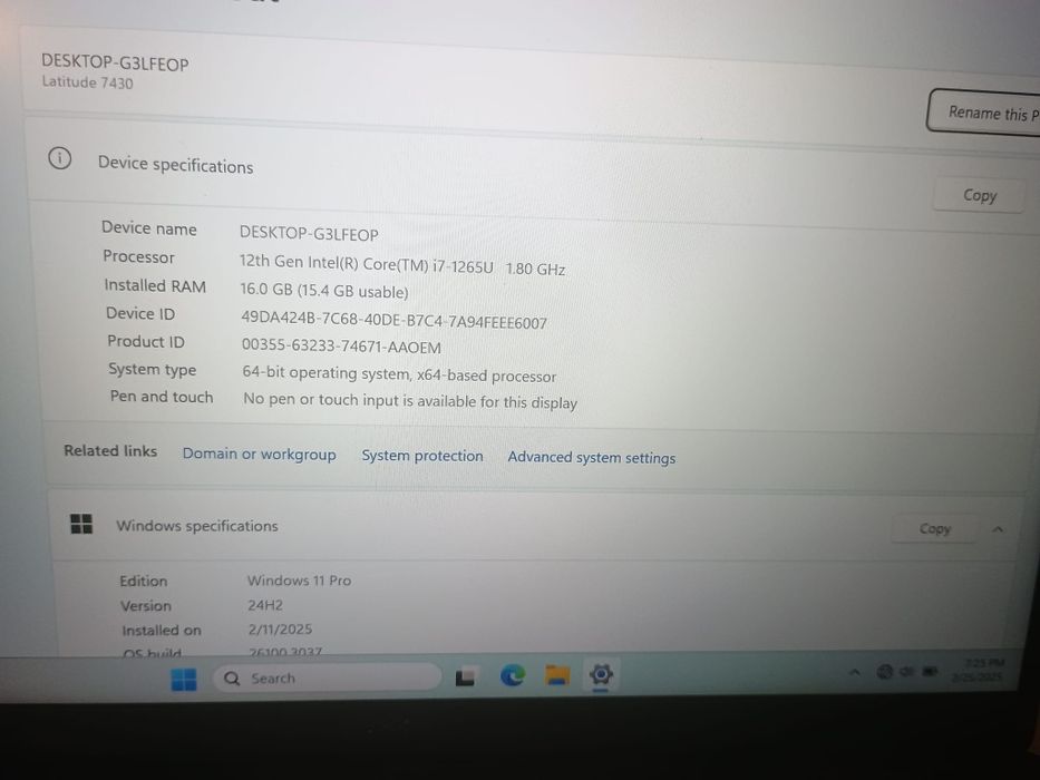 Laptop Dell i7-1265u