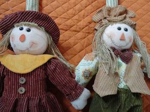 Pereche de papusi handmade din materiale ecologice 88 cm