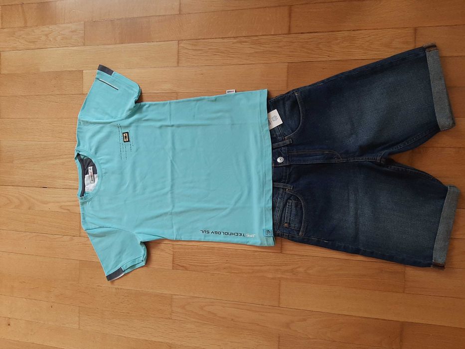 НОВ къс панталон H&M, нови блузки H&M и яке Kipsta за 12г. момче.