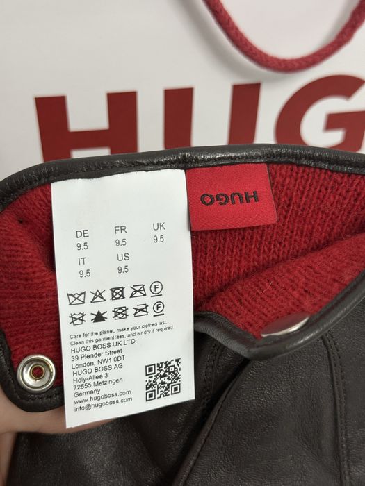 Кожаные перчатки HUGO