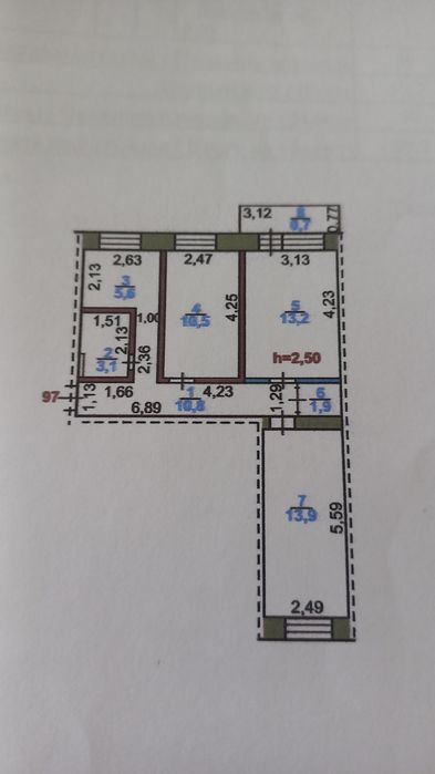 Продам  3х комнатную  в мжк