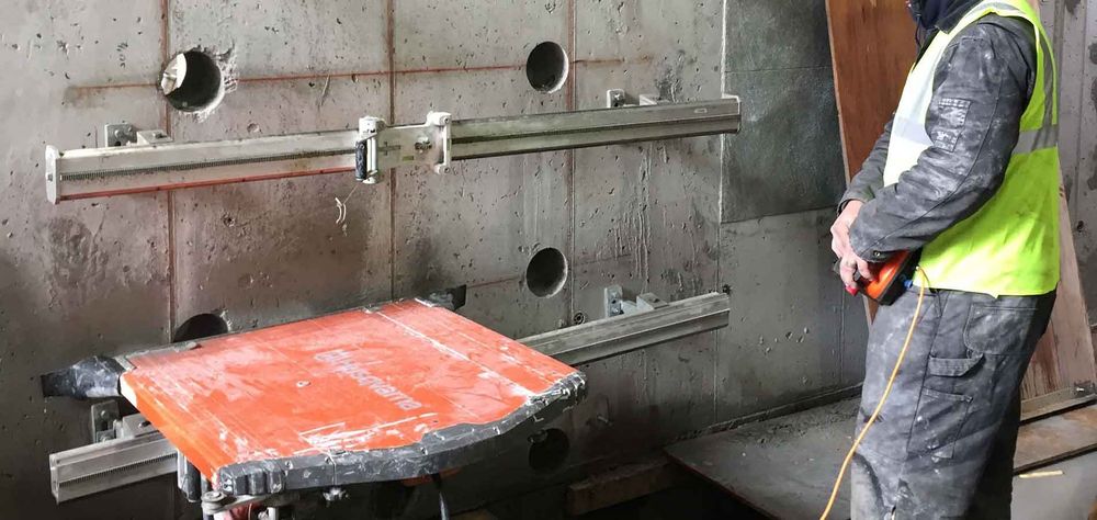 Алмазная резка проёма Усиление проёма