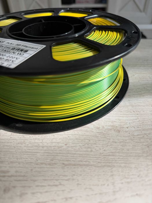 PLA+ филамент за 3D принтер - 1.75 мм, 1 кг – Silk Yellow Green (Копринено жълто-зелен)