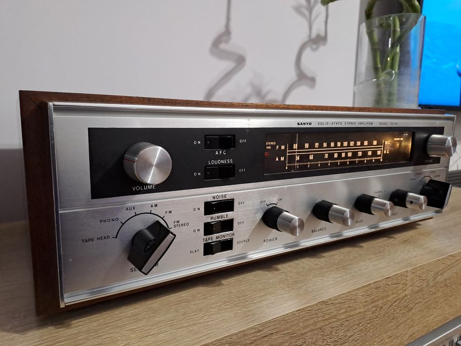Amplificator receiver vintage SANYO DC-60, 1968, functional