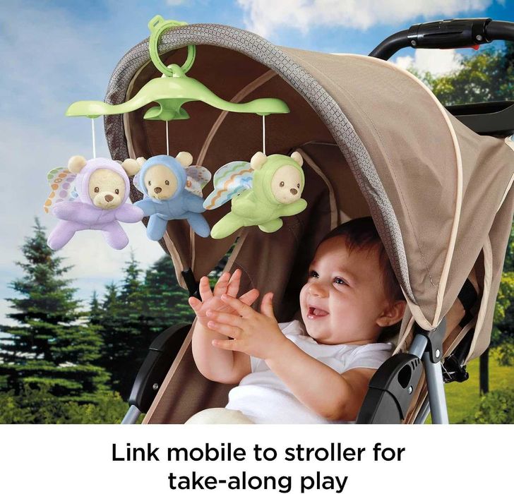 Fisher-Price Butterfly Dreams 3-в-1 – музикална въртележка и проектор за бебешко легло