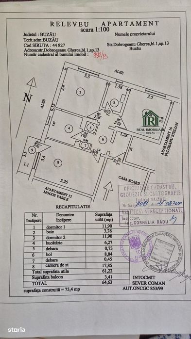 Apartament 3 camere, decomandat, disponibil imediat !