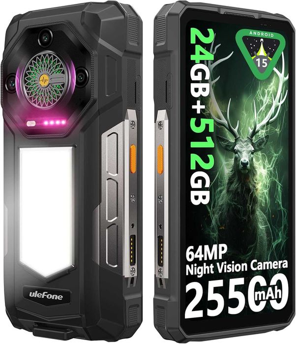 Ulefone Armor 33 Night vision 25500mAh 66W 24GB+512GB smartphone