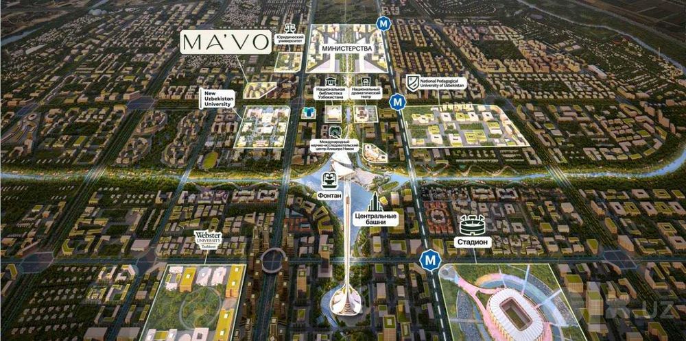 Квартира в новостройке,Новый Ташкент,3х комнатная квартира, жк Mavo