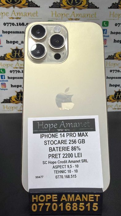 Hope Amanet P3 IPHONE 14 PRO MAX 256GB / BATERIE 86%