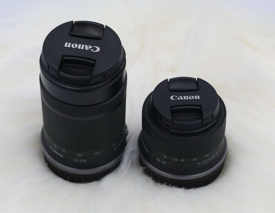 Обективи Canon RF-S 55-210 мм, f/5-7.1 / Canon RF-S 18-45mm f / 4.5-6.3 IS STM