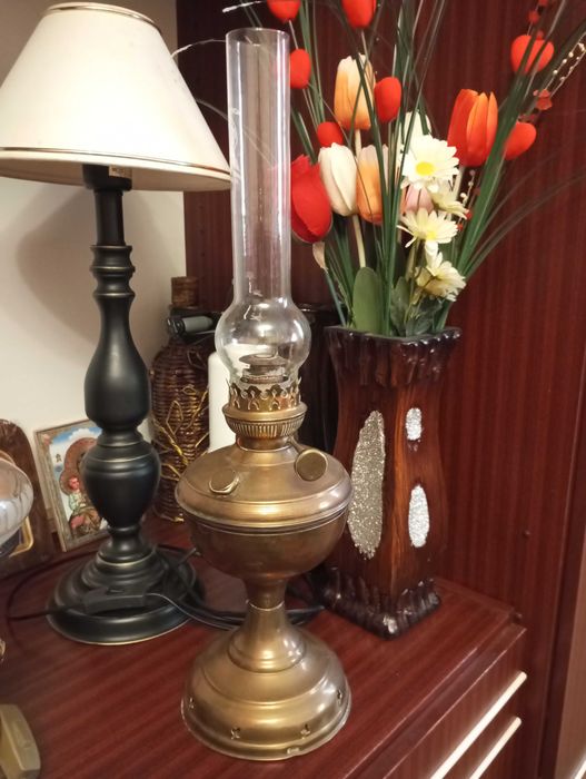 Старинна газова , газена лампа