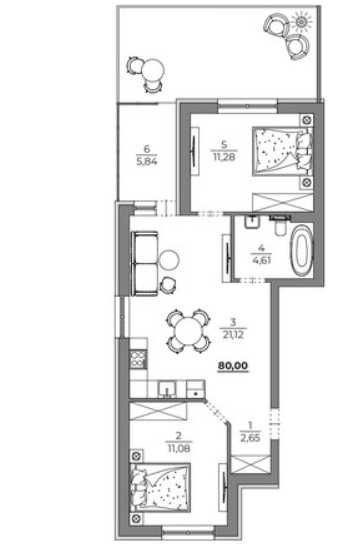 Продава се Тристаен апартамент в к.к. Св.Св. Константин и Елена - 80 кв.м за 1450 €/кв.м - Снимка #1