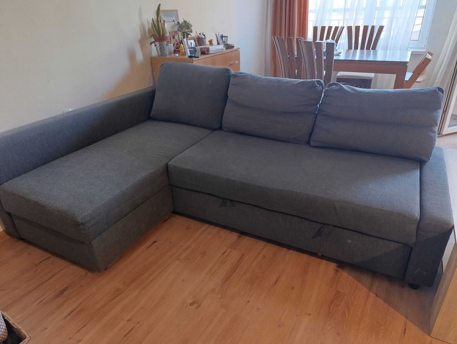 Ъглов разтегателен диван с ракла Ikea Friheten