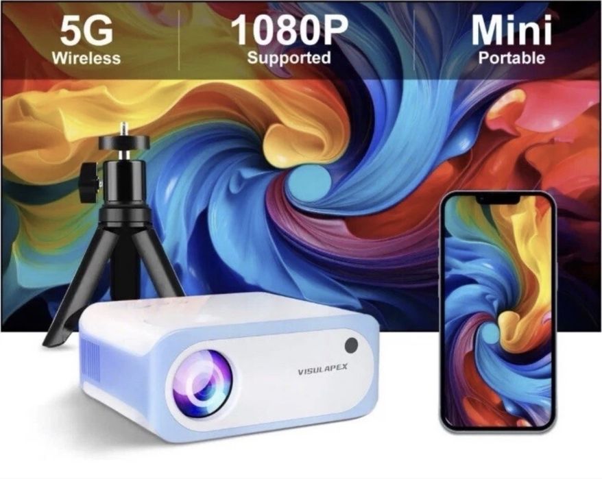 Mini Proiector VisualApex Led Wifi BT