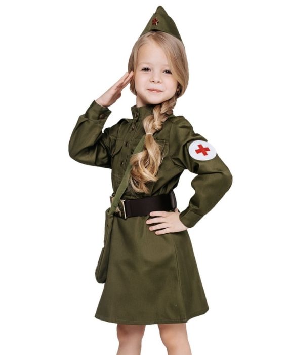 Дам на прокат военный костюм на девочку