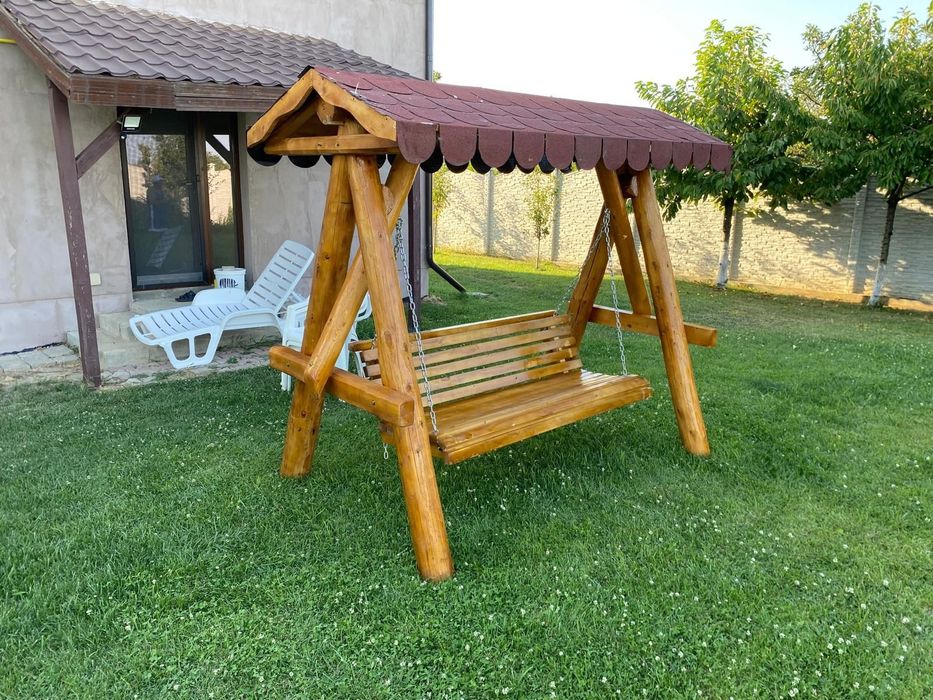 Leagan rustic din lemn / balansoar lemn