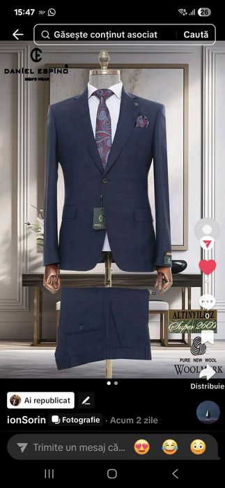 Costum bărbați de evenimente