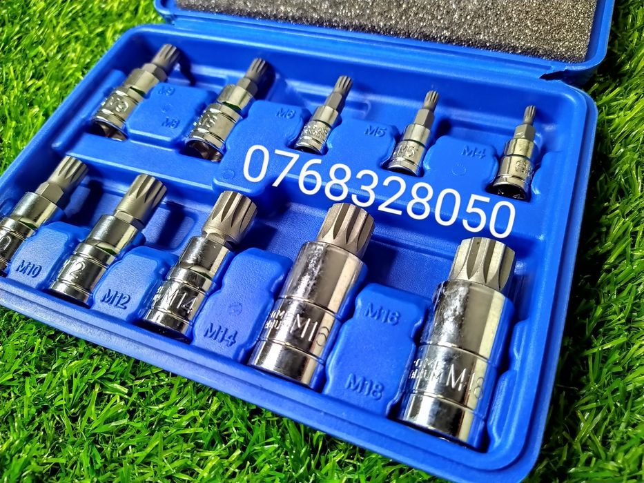 SET BITI M SPLINE  1/2 1/4 10 Piese, Material de Inaltă Calitate