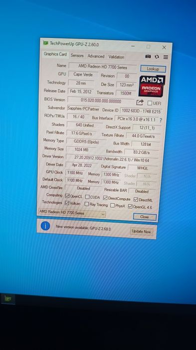 Sapphire HD 7770 1Gb gddr5 128biti