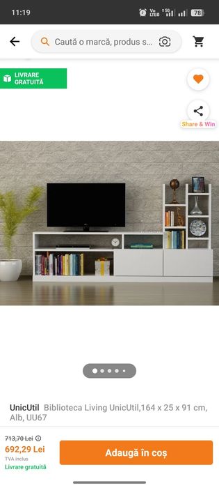 Mobila living aproape nouă