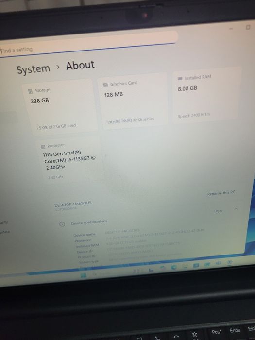 Lenovo thinkPad E15  procesor i5 gen 11