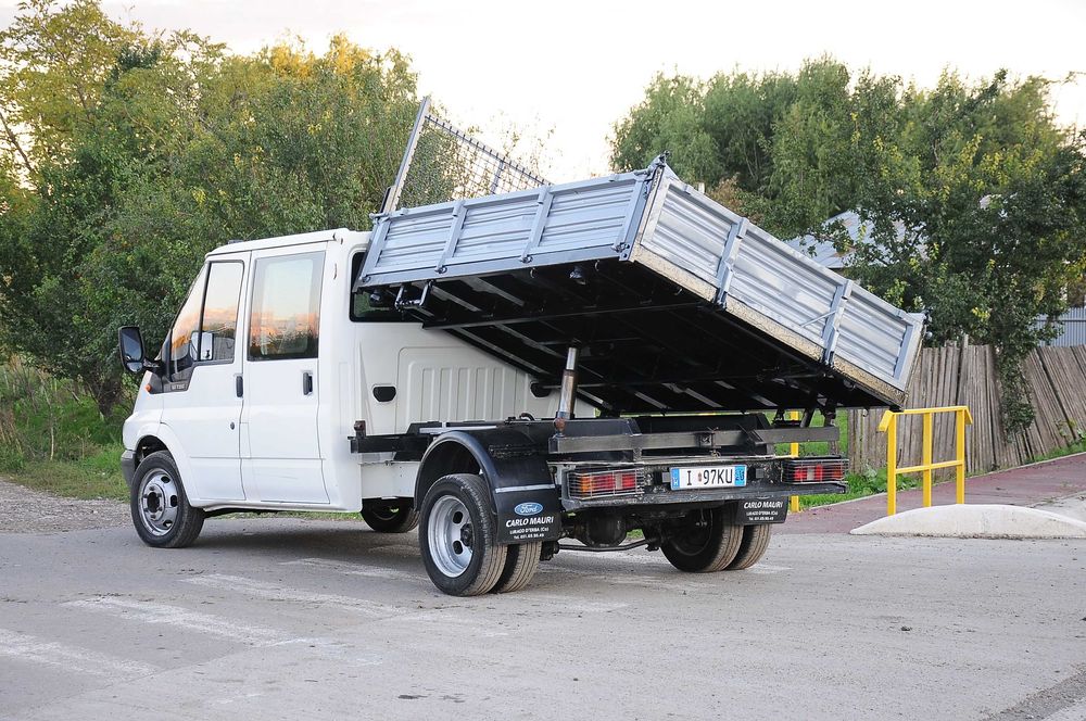 FORD Transit Basculabil Cabină Dubla Doka 6 locuri 2005 2.4TDi bena 3x2 m cat. B, import Italia