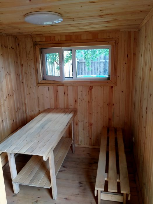 Баня на дровах,с беседкой