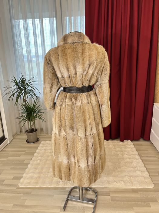 Haina lunga din blana naturala de bizam marime M/L