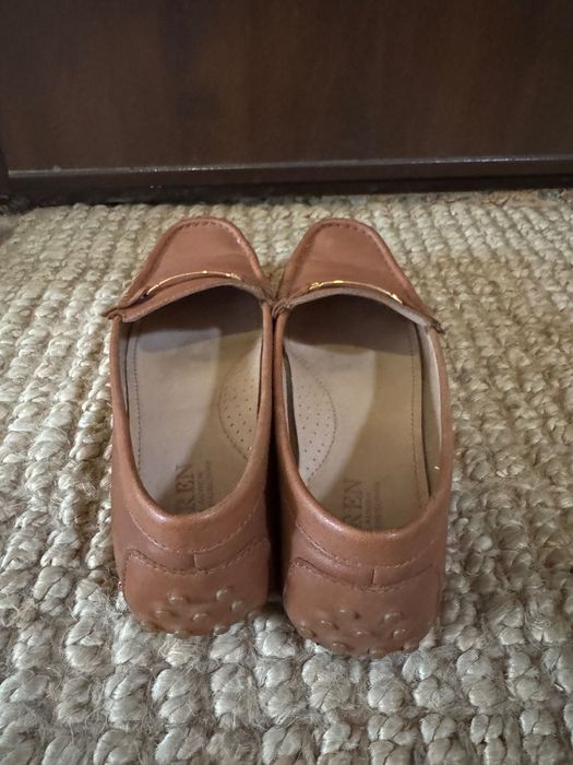 дамски мокасини Lauren Ralph Lauren в цвят camel, 39 номер