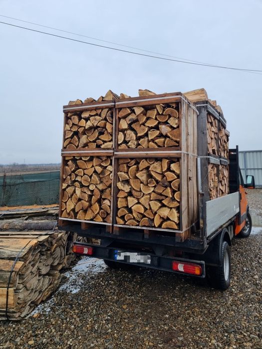 Lemne de foc salcam romanesc fag sau stejar tăiate paletizate