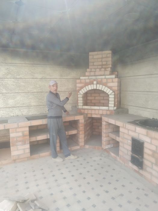Letniy kuxna barbikyu mangal ochoq kamin quramiz