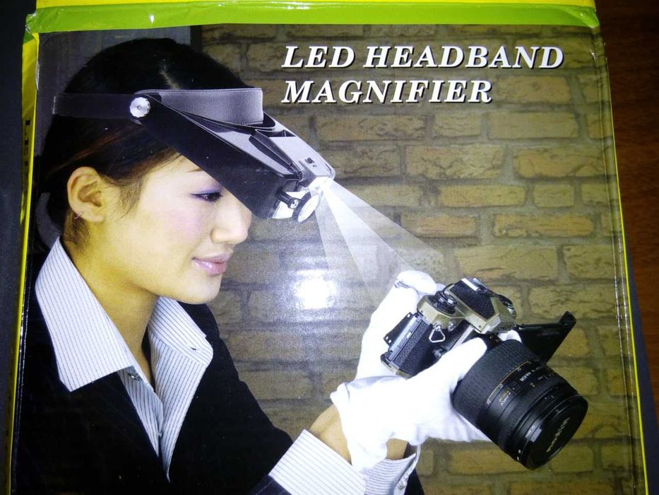 лупа на голову с фонариком професионнальная