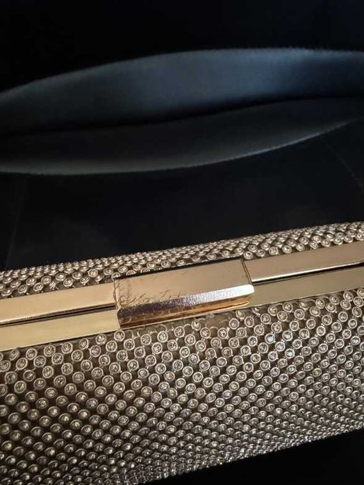 Официална чанта - клъч с камъчета