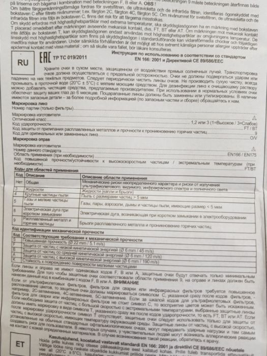 Защитные очки с прозрачными стёклами